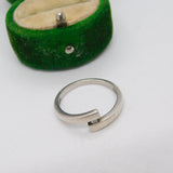 Sterling Silver Spinel Set Crossover Ring Vintage c1970 Size N 1/2 UK