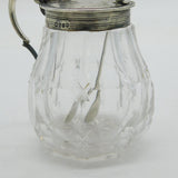 Victorian Sterling Silver Mounted Cut Glass Spice Pot Antique 1863 London