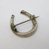 Victorian Sterling Silver 'Fussie' Horseshoe Brooch Antique 1893 Chester