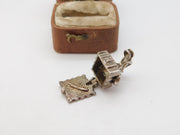 Sterling Silver Feather Quill in the Telephone Charm Pendant Vintage c1970