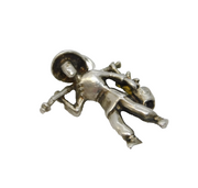 Sterling Silver Oriental Farmer Charm Pendant Vintage c1970
