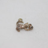 Sterling Silver Cat Playing With Ball Charm Pendant Vintage c1970s