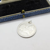 Sterling Silver South African Boer War-era 1 Shilling Charm Pendant 1894