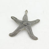 Large Sterling Silver Starfish Form Medallion Pendant Vintage c1970s
