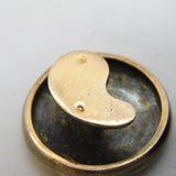 French Art Nouveau 18ct Gold & Sterling Silver Stud Buttons Antique c1890s