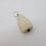 20th Century Carved White Glass Buddha Charm Pendant Antique c1920