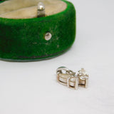 Sterling Silver Crystal Butterfly Charm Pendant Vintage c1970