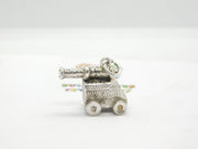 Sterling Silver Cannon On Stand Charm Vintage c1960