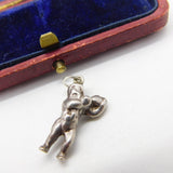 Sterling Silver Aquarius The Water Carrier Charm Pendant Vintage c1970