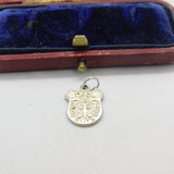 Sterling Silver and Enamel Tirol Travel Shield Charm Pendant Vintage c1970
