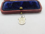 Sterling Silver and Enamel Tirol Travel Shield Charm Pendant Vintage c1970