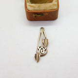Sterling Silver Rennie Mackintosh Floral Drop Charm Pendant Vintage c1970