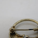 Sterling Silver Celtic Penannular Brooch Pin Vintage c1970s