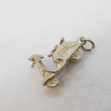 Sterling Silver Vespa Motorbike Charm Pendant Vintage c1970