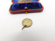 Sterling Silver George VI Threepence Coin Charm Pendant Vintage 1940