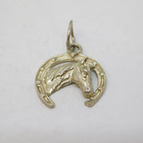 Sterling Silver Lucky Horseshoe Charm Pendant Vintage c1970