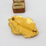 Large Victorian Rolled Gold Etruscan Style Sweetheart Brooch c1860 Antique
