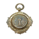 Sterling Silver Crested Sporting Fob Medal Antique 1912 Birmingham