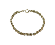 Sterling Silver Essential Rope Chain Bracelet 18.5cm Length Vintage c1970s