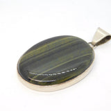 Sterling Silver Large Labradorite Drop Pendant Vintage 1976 London