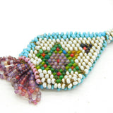 WW1-era Ottoman Turkish Beadwork Star Form Necklace Antique c1915