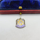 Sterling Silver and Enamel Blenheim Palace Shield Charm Pendant Vintage c1970
