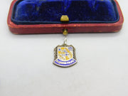 Sterling Silver and Enamel Blenheim Palace Shield Charm Pendant Vintage c1970