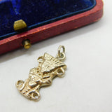 Sterling Silver Aztec Style God Charm Pendant Vintage c1970