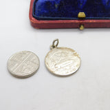 Sterling Silver St Christopher Travel Saint Charm Pendant Vintage c1970
