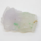 20th Century Chinese Carved Lavender Jade 9ct Gold Carved Pendant Antique