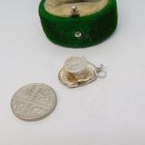 Sterling Silver Top Hat Charm Pendant Vintage c1970