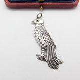 Sterling Silver Abstract Perched Puffin Bird Form Pendant Vintage c1970