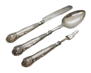 William IV Sterling Silver Three-Piece Christening Set Antique 1834 Birmingham