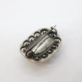 19th Century Continental .900 Silver, Topaz & Paste Set Brooch Antique c1880s