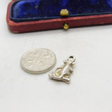 Sterling Silver Speak No Evil Charm Pendant Vintage c1970