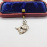 Sterling Silver Siamese Fighting Fish Charm Pendant Vintage c1970