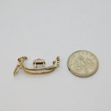 Sterling Silver Gondola With Lantern Charm Pendant Vintage c1970s