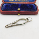 Italian Sterling Silver Pair of Pliers Drop Pendant Vintage c1980