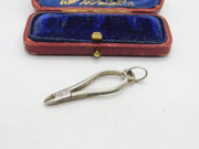 Italian Sterling Silver Pair of Pliers Drop Pendant Vintage c1980