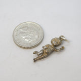 Sterling Silver Cupid Classical Charm Pendant Vintage c1970s