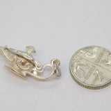 Sterling Silver Genie In Lamp Opening Charm Pendant Vintage c1970