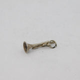 Sterling Silver Trumpet Musical Instrument Charm Pendant Vintage c1970s