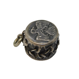 19th Century German Prussian Sterling Silver Drum Form Charm Antique c1880