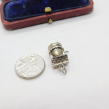 Sterling Silver Wishing Well Good Luck Charm Pendant Vintage c1970