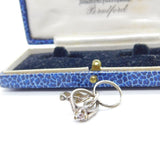 Sterling Silver Trio of Love Rings Charm Pendant Vintage c1970