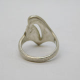 Sterling Silver Modernist Spray Ring Vintage c1970 Size O UK