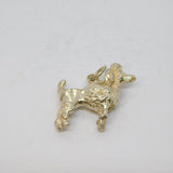 Sterling Silver Poodle Dog Charm Pendant Vintage c1970