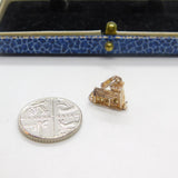 Sterling Silver Small Little Opening Church Charm Pendant Vintage c1970