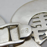 19th Century Chinese Sterling Silver Horseshoe Good Luck Buckle Antique