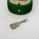 Sterling Silver Violin Musical Charm Pendant Vintage c1970